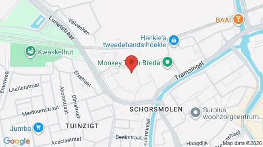 Kantorruimte for rent i Breda - kort over placeringen