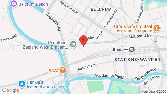 Kantorruimte for rent i Breda - kort over placeringen