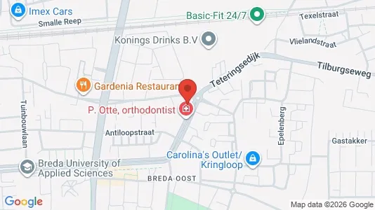 Kantorruimte for rent i Breda - kort over placeringen
