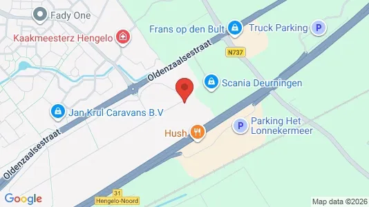 Bedrijfsruimtes for rent i Hengelo - kort over placeringen