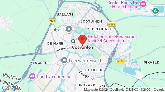 Grond for rent i Coevorden - kort over placeringen