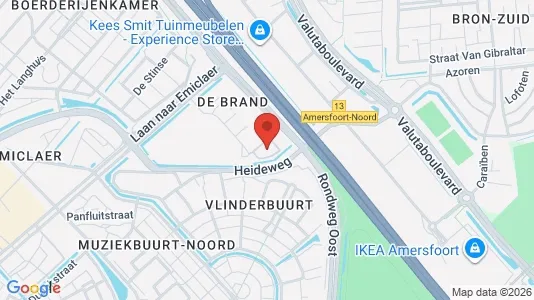 Kantorruimte for rent i Amersfoort - kort over placeringen