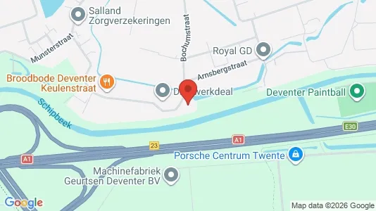 Bedrijfsruimtes for rent i Deventer - kort over placeringen