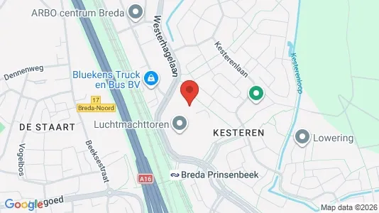 Kantorruimte for rent i Breda - kort over placeringen