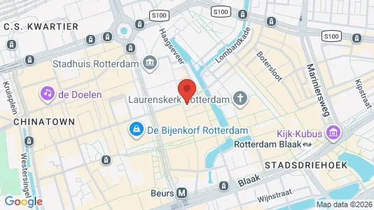 Kantorruimte for rent i Rotterdam Centrum - kort over placeringen