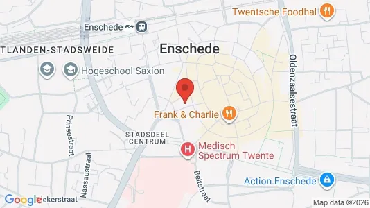 Bedrijfsruimtes for rent i Enschede - kort over placeringen