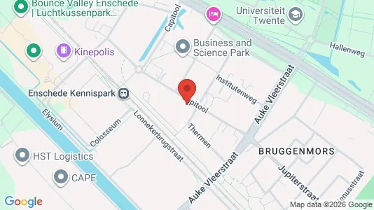 Kantorruimte for rent i Enschede - kort over placeringen