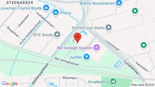 Kantorruimte for rent i Breda - kort over placeringen