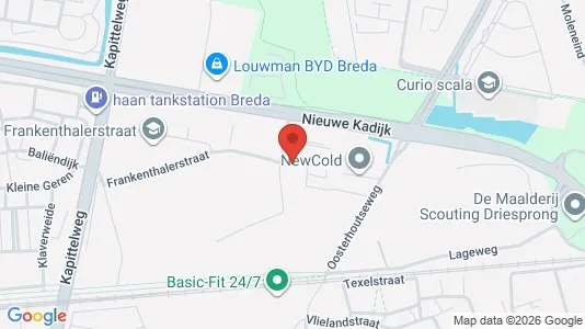 Kantorruimte for rent i Breda - kort over placeringen