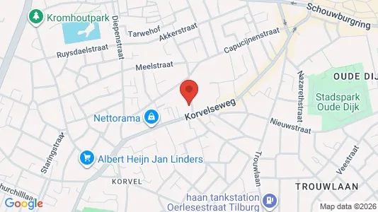 Grond for rent i Tilburg - kort over placeringen