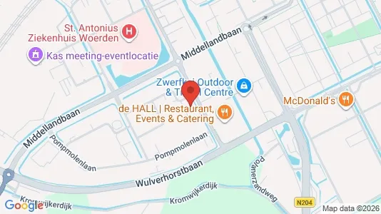 Kantorruimte for rent i Woerden - kort over placeringen