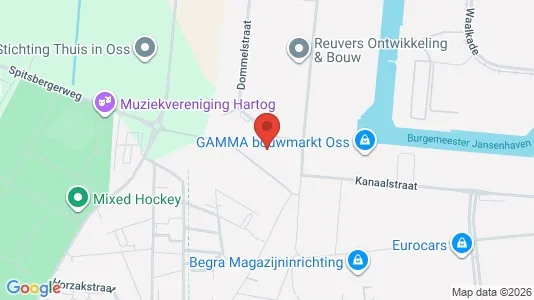 Bedrijfsruimtes for rent i Oss - kort over placeringen