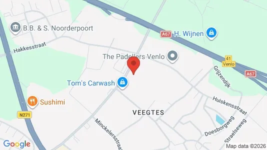 Bedrijfsruimtes for rent i Venlo - kort over placeringen