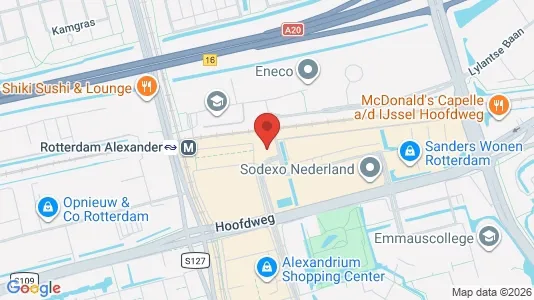 Kantorruimte for rent i Rotterdam Prins Alexander - kort over placeringen