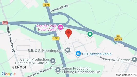 Kantorruimte for rent i Venlo - kort over placeringen