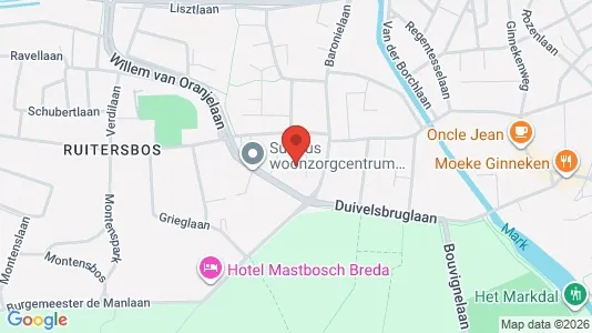 Bedrijfsruimtes for sale i Breda - kort over placeringen