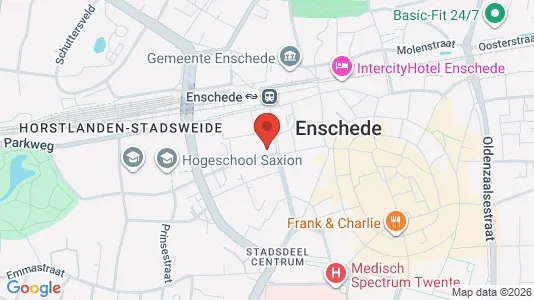 Kantorruimte for rent i Enschede - kort over placeringen