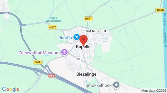 Kantorruimte for sale i Kapelle - kort over placeringen