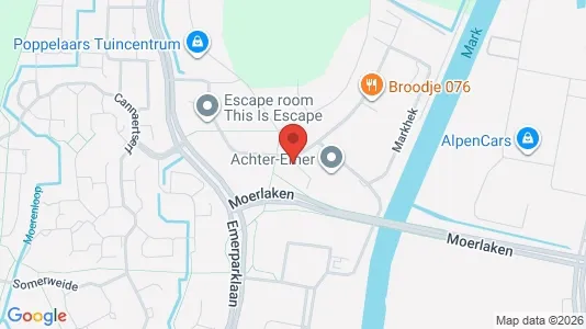 Bedrijfsruimtes for rent i Breda - kort over placeringen