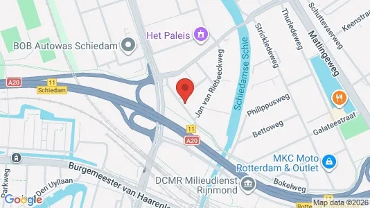 Bedrijfsruimtes for rent i Schiedam - kort over placeringen