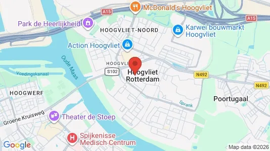Horeca panden for rent i Rotterdam Hoogvliet - kort over placeringen