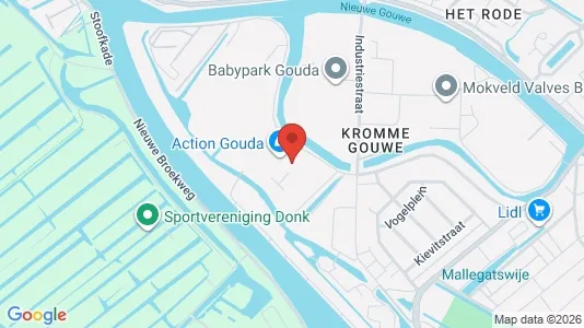 Bedrijfsruimtes for rent i Gouda - kort over placeringen