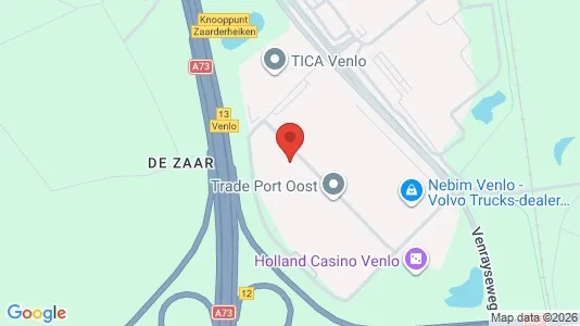 Bedrijfsruimtes for rent i Venlo - kort over placeringen