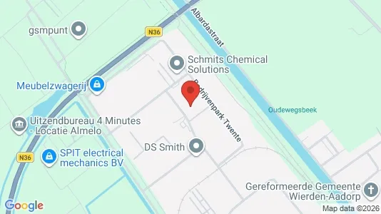 Bedrijfsruimtes for rent i Almelo - kort over placeringen
