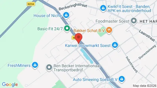 Bedrijfsruimtes for rent i Soest - kort over placeringen