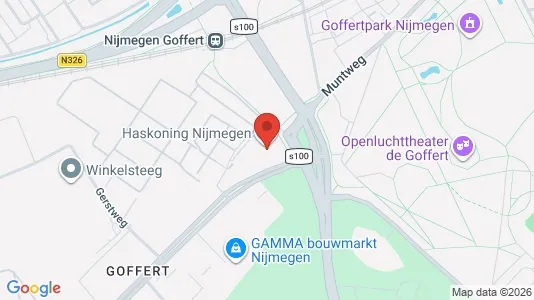 Kantorruimte for rent i Nijmegen - kort over placeringen