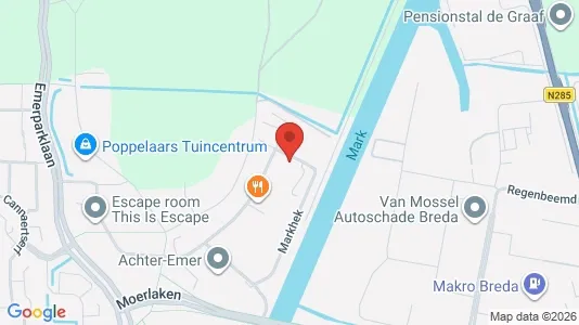 Bedrijfsruimtes for rent i Breda - kort over placeringen