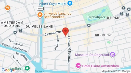 Kantorruimte for rent i Amsterdam Oud-Zuid - kort over placeringen