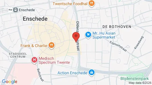 Bedrijfsruimtes for rent i Enschede - kort over placeringen