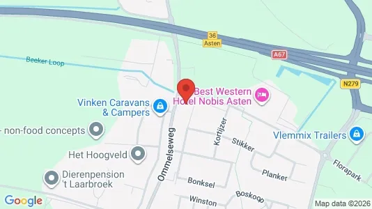 Bedrijfsruimtes for rent i Asten - Foto uit Google Street View