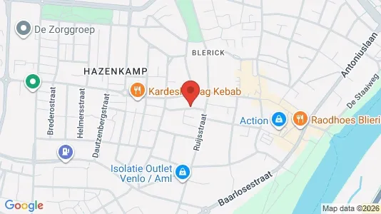 Bedrijfsruimtes for rent i Venlo - kort over placeringen