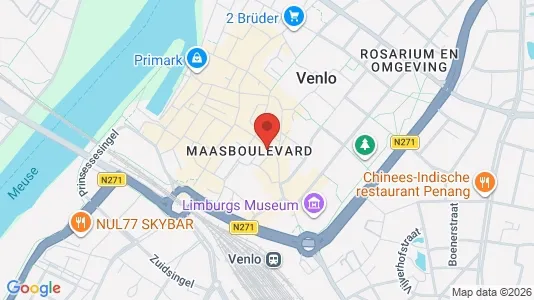 Bedrijfsruimtes for rent i Venlo - kort over placeringen