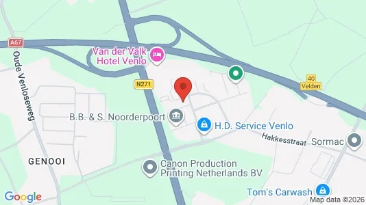 Kantorruimte for rent i Venlo - kort over placeringen