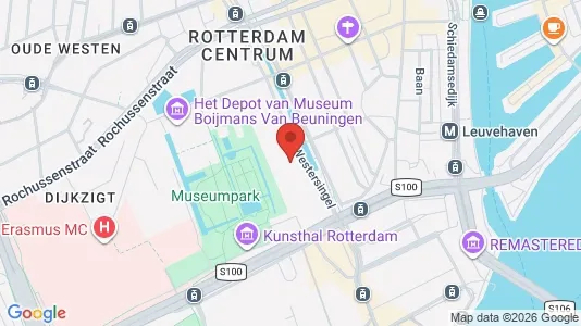 Kantorruimte for rent i Rotterdam Centrum - kort over placeringen
