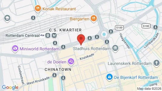 Kantorruimte for rent i Rotterdam Centrum - kort over placeringen