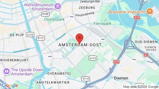 Winkels for rent i Amsterdam Oost-Watergraafsmeer - kort over placeringen
