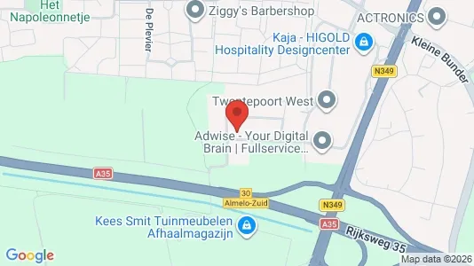 Producties for sale i Almelo - kort over placeringen