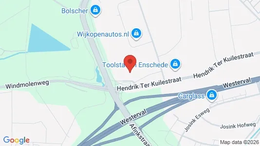 Producties for rent i Enschede - kort over placeringen