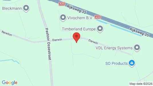 Producties for rent i Almelo - kort over placeringen