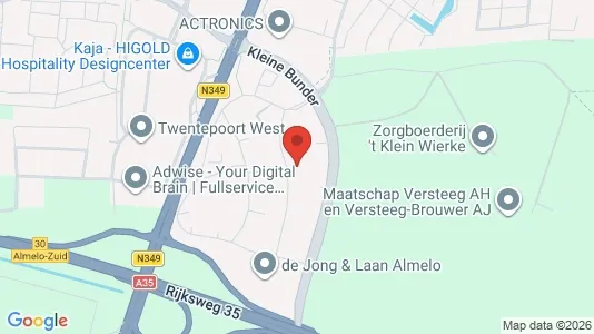 Producties for rent i Almelo - kort over placeringen