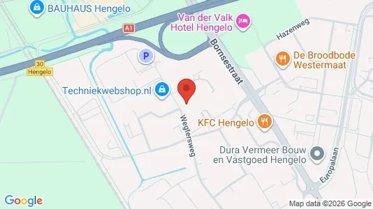 Bedrijfsruimtes for sale i Hengelo - kort over placeringen