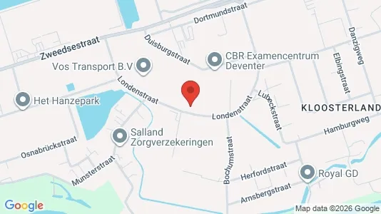 Bedrijfsruimtes for rent i Deventer - kort over placeringen