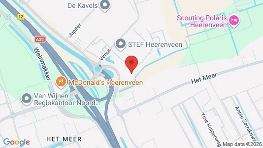 Kantorruimte for rent i Heerenveen - kort over placeringen