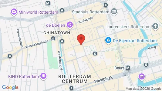 Kantorruimte for rent i Rotterdam Centrum - kort over placeringen
