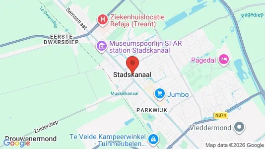 Winkels for sale i Stadskanaal - kort over placeringen