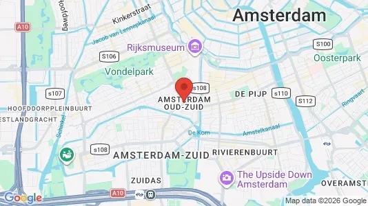 Horeca panden for rent i Amsterdam Oud-Zuid - kort over placeringen